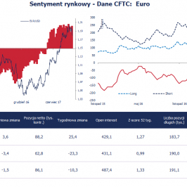 Pozycja spekulacyjna netto w EUR (tys. kontraktów); Źródło: Bloomberg, CFTC, TMS Brokers