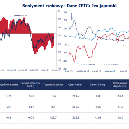 Pozycja spekulacyjna netto w JPY (tys. kontraktów); Źródło: Bloomberg, CFTC, TMS Brokers