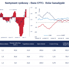 Pozycja spekulacyjna netto w CAD (tys. kontraktów); Źródło: Bloomberg, CFTC, TMS Brokers