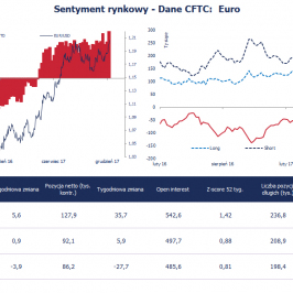 Pozycja spekulacyjna netto w EUR (tys. kontraktów); Źródło: Bloomberg, CFTC, TMS Brokers