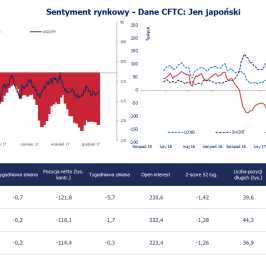 Pozycja spekulacyjna netto w JPY (tys. kontraktów); Źródło: Bloomberg, CFTC, TMS Brokers