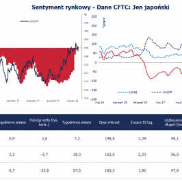 Pozycja spekulacyjna netto w JPY (tys. kontraktów); Źródło: Bloomberg, CFTC, TMS Brokers