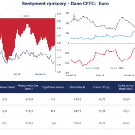 Pozycja spekulacyjna netto w EUR (tys. kontraktów) <span> Źródło: Bloomberg, CFTC, TMS Brokers <span>