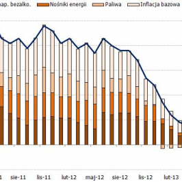 Dekompozycja inflacji CPI <span>Źródło: GUS; obliczenia własne<span>