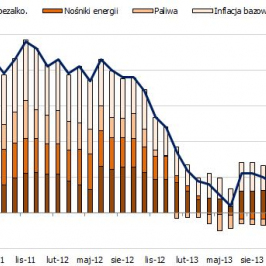 Dekompozycja inflacji CPI <span>Źródło: GUS, obliczenia własne<span>