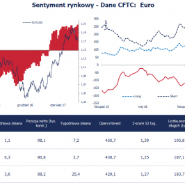 Pozycja spekulacyjna netto w EUR (tys. kontraktów); Źródło: Bloomberg, CFTC, TMS Brokers