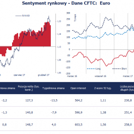 Pozycja spekulacyjna netto w EUR (tys. kontraktów); Źródło: Bloomberg, CFTC, TMS Brokers