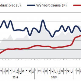 Dynamika wynagrodzeń, zatrudnienia i realnego funduszu płac; Źródło: Główny Urząd Statystyczny, TMS NonStop