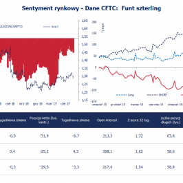 Pozycja spekulacyjna netto w GBP (tys. kontraktów); Źródło: Bloomberg, CFTC, TMS Brokers