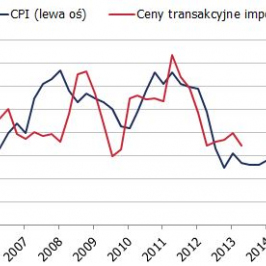 Prognoza inflacji w Polsce i ceny handlu zagranicznego<span>Źródło: GUS, prognoza własna<span>