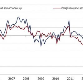 Zarejestrowane samochody wg ACEA <span>Źródło: GUS, ACEA<span>