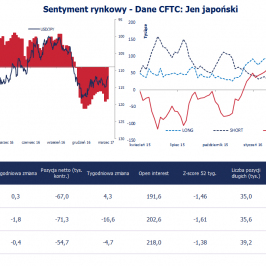 Pozycja spekulacyjna netto w JPY (tys. kontraktów); Źródło: Bloomberg, CFTC, TMS Brokers