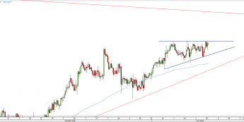 Wykres godzinowy kursu XAU/USD <span> Źródło: TMS Direct <span>