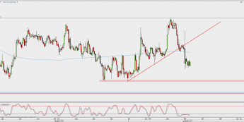 Wykres godzinowy AUD/USD; Źródło: TMS Direct