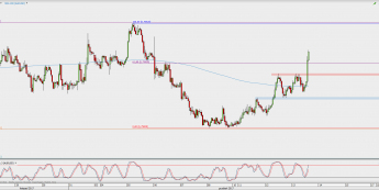 Wykres godzinowy AUD/USD; Źródło: TMS Direct