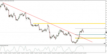 Wykres godzinowy NZD/USD; Źródło: TMS Trader