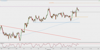 Wykres godzinowy AUD/USD; Źródło: TMS Direct