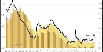 Wskaźnik Rynku Pracy wg BIEC: 72.9 pkt