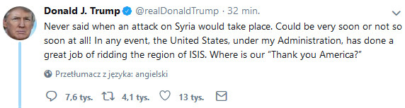 źródło: realDonaldTrump via Twitter