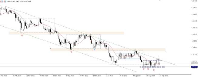 Wykres EUR/USD, interwał dzienny, źródło: TMS Brokers EUR/USD: pułapka na byki