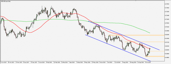 NZD/USD - wykres 1D; Źródło: TMS Connect