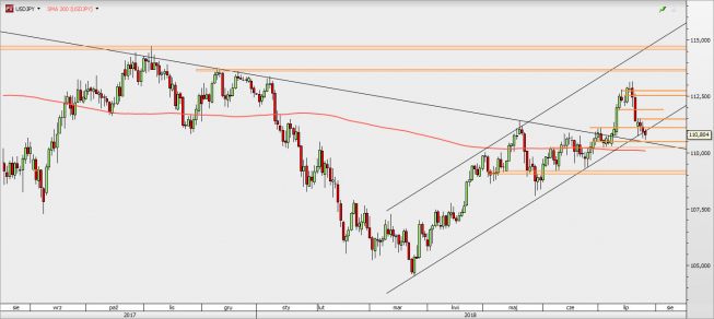 USD/JPY - wykres 1D; Źródło: TMS Direct USD/JPY - wykres 1D; Źródło: TMS Direct